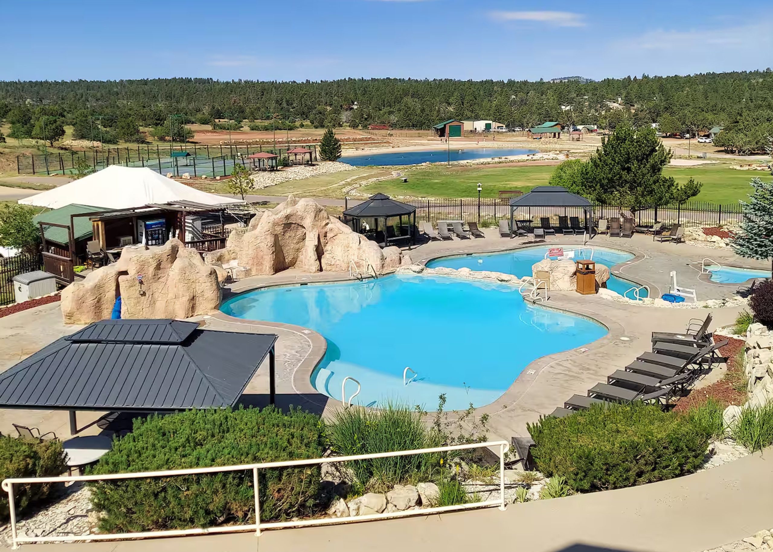 Zion Ponderosa Resorts 2 Tier Pools Downloaded Wide